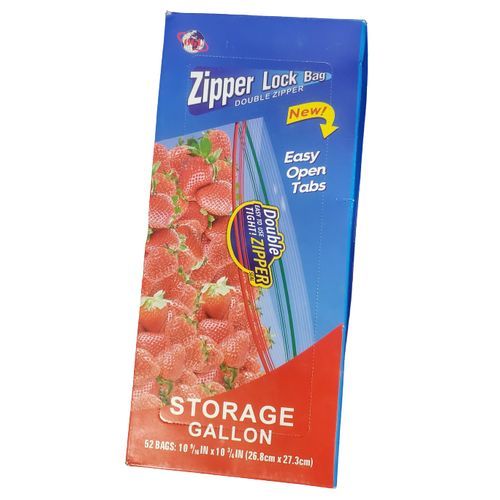 Ziplock Gallon Storage Bags - 52 Counts