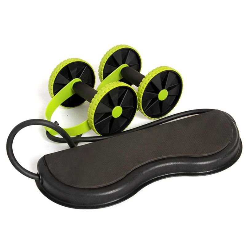 AB Wheels Portable Exercises Machines Abdominal Fitness Woman Bodybuilding Accessory-Green