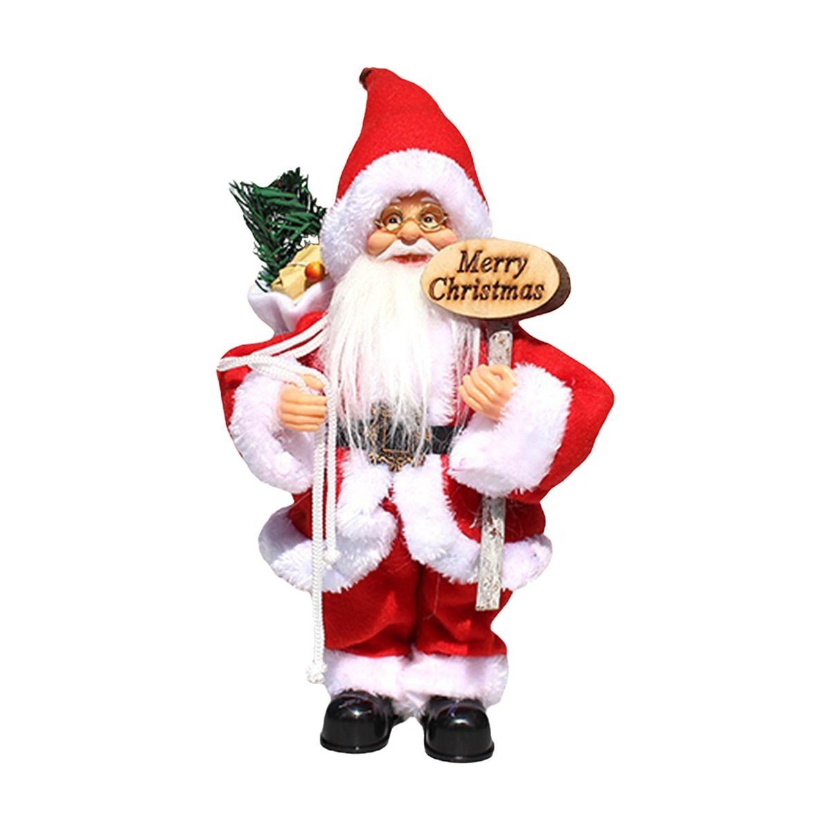 Electric Santa Claus Musical Doll Christmas Singing and Dancing Toys Christmas Table Centerpiece Decorations Battery Operated   Musical Moving Ornament for Car Vehicle