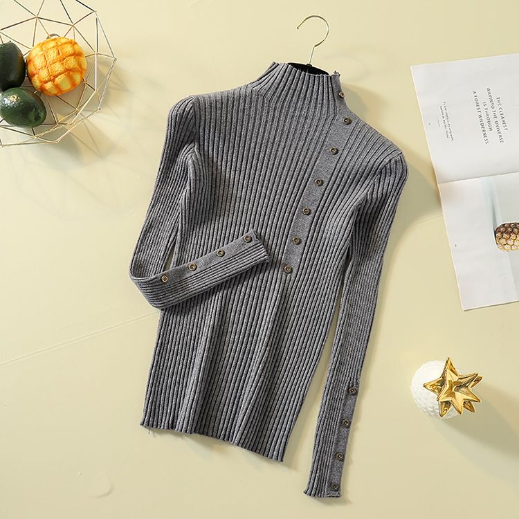 Women Turtle Neck Knit Slim Fit Sweater Casual Long Sleeve Jumper Tops