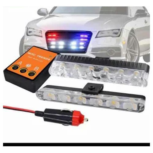 12v Front Grill Police Light By 6