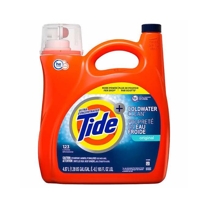 Liquid Laundry Detergent, Cold Water Original , 165Floz / 4.87 L
