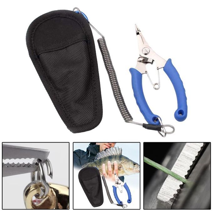 Multi Functional Stainless Steel Alloy  Pliers, Blue Straight
