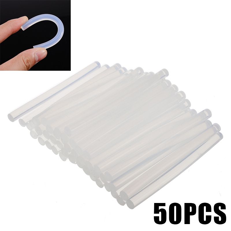50pcs 100*7mm Transparent Hot Adhesive Melt Stick  DIY Hand Tool Heating  Gun Accessory Repair Tool