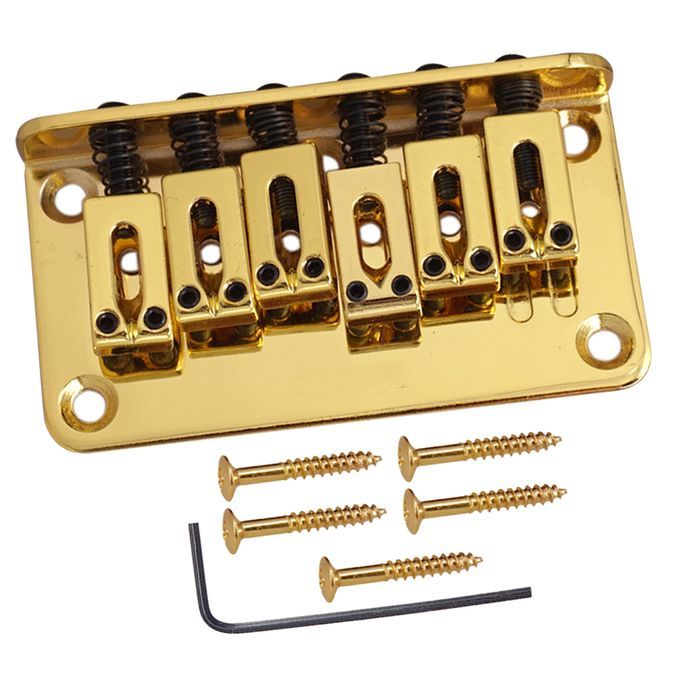 Durable Saddle Bridge Tailpiece Gold For Electric Guitar Gold