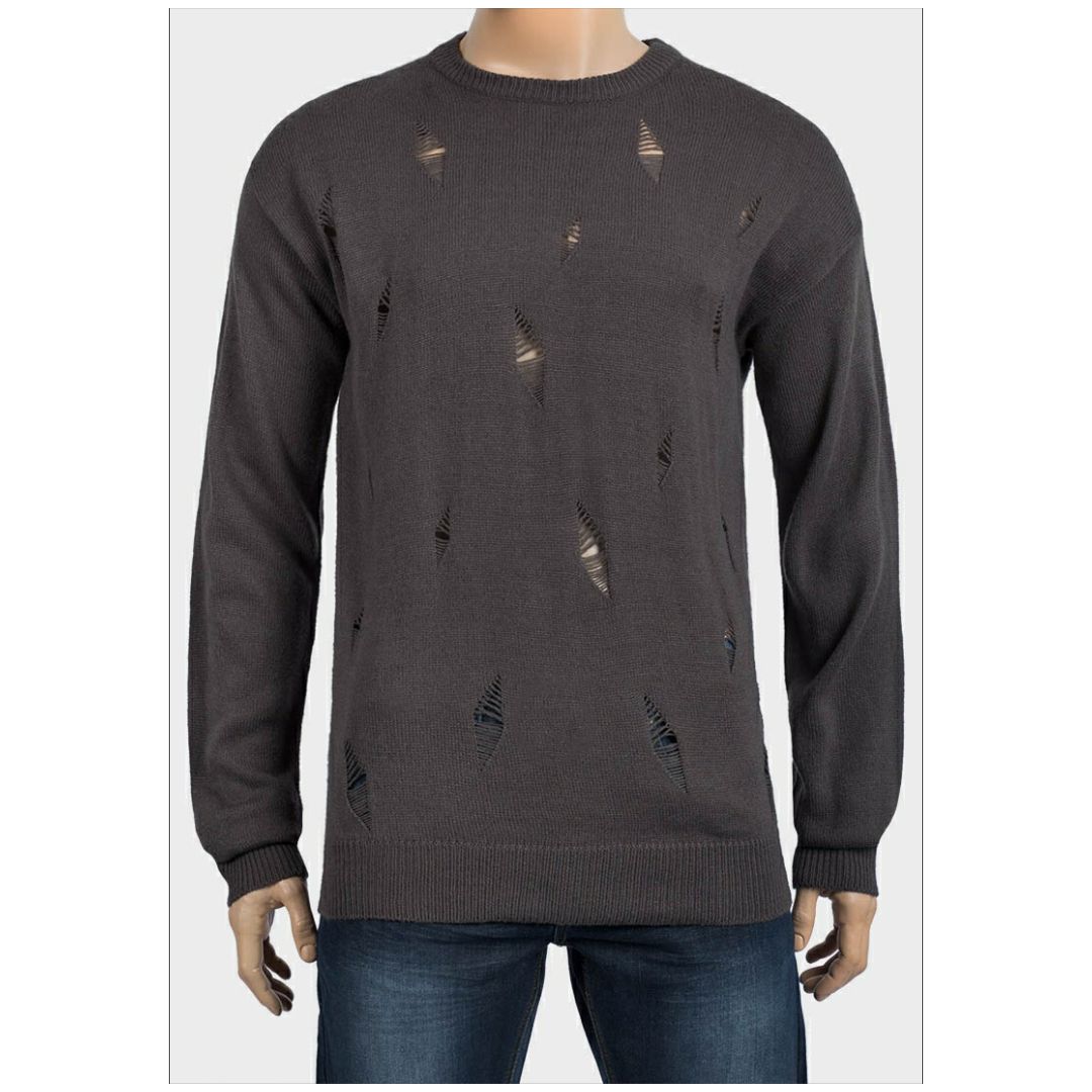 Mfed Mens Distressed Pattern Knitted Jumper