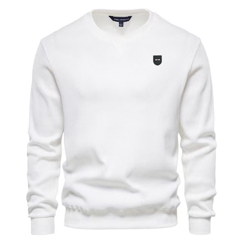 Men's High Quality Sweatshirt Round Neck Hoodie For Man-white