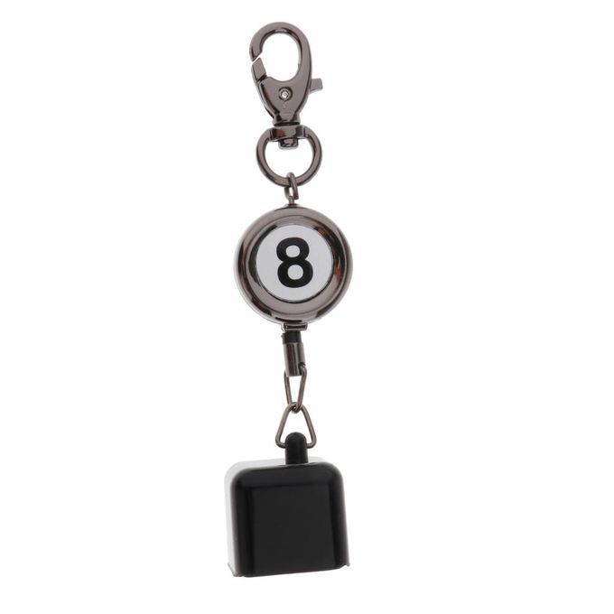 Billiards Pool  Chalk Case Retractable Holder Box With   Keychain
