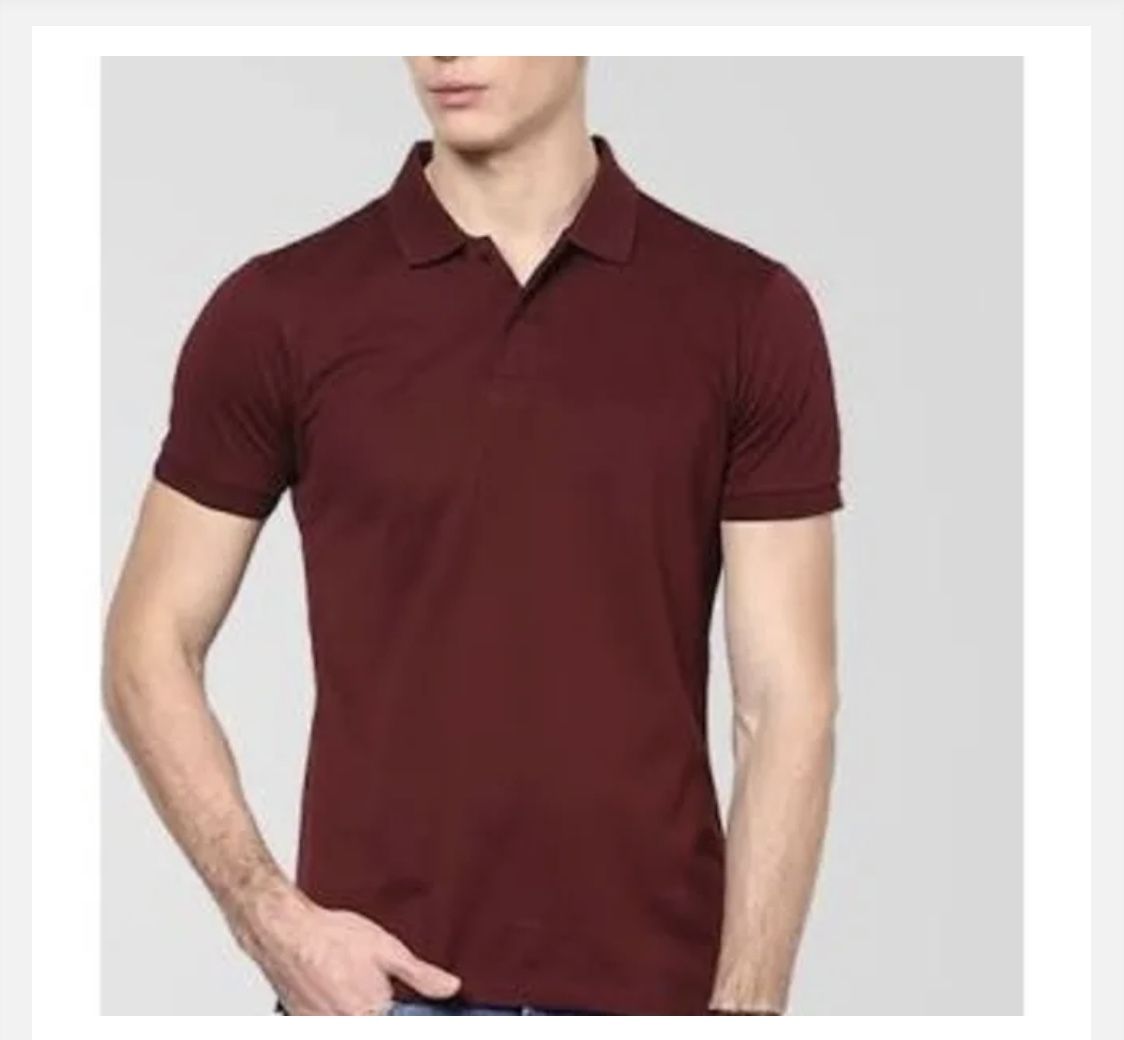 Men's Wine   Classy Boss Men Polo Shirt Button And Collar