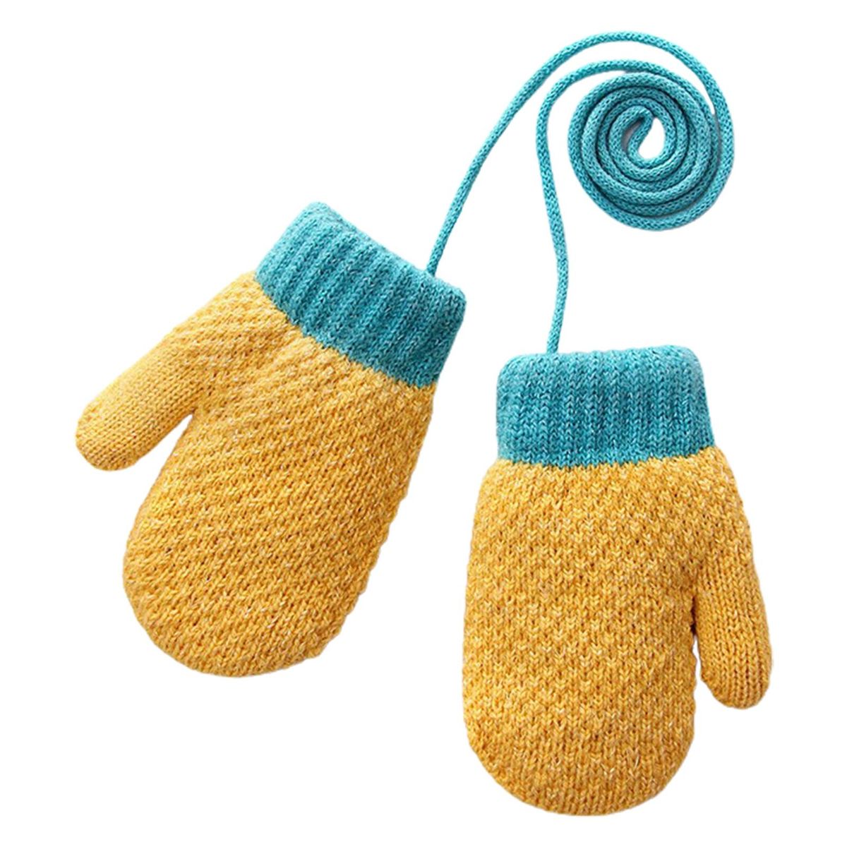 1 Pair Toddler Winter Boys And Girls Children Yellow
