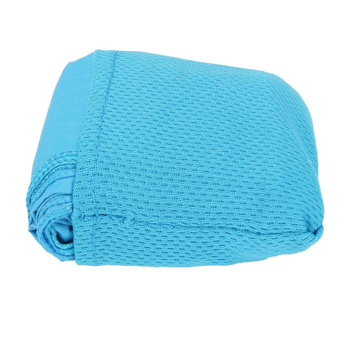 Waterproof Portable Foldable Picnic Camping Pocket Blanket Beach Mat Outdoor Blue Blue