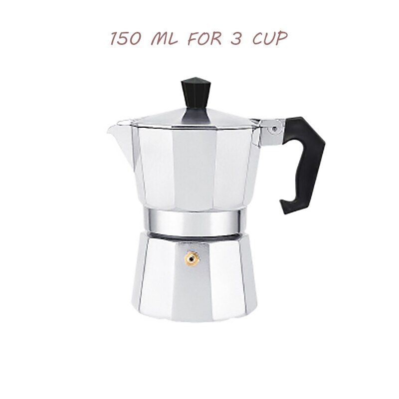 150/300/450ml Coffee Maker Italian Mocha Coffee Pot Aluminum Mocha Espresso Percolator Pot Coffee Kettle Cafe Tools