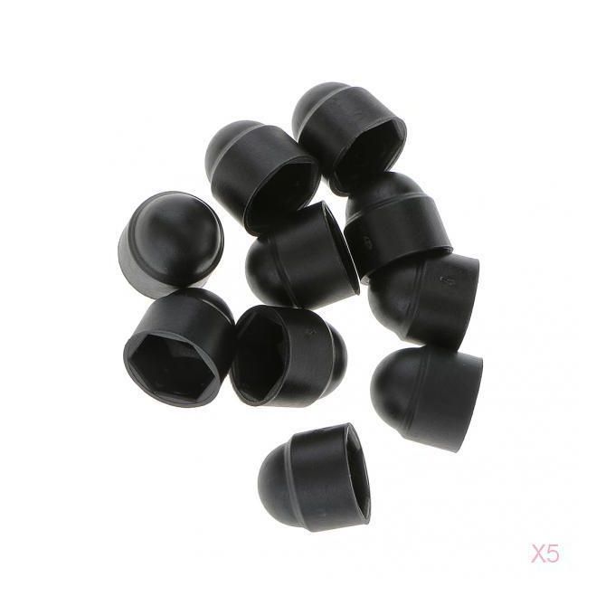 50 X M16 Black Dome  Nut Protection Caps Covers Exposed  10mm