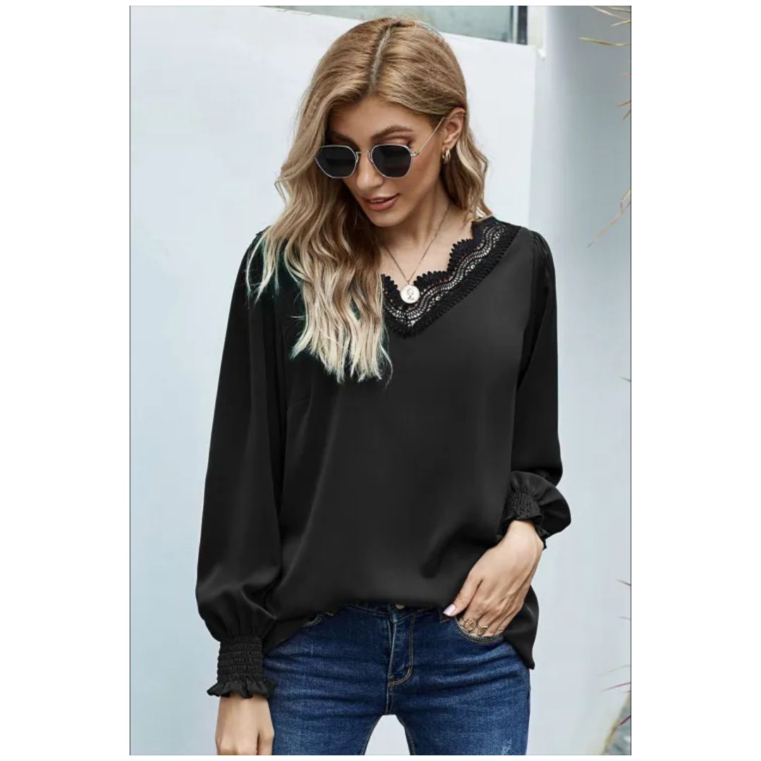 Mfed V Neck Patchwork Black Bloue