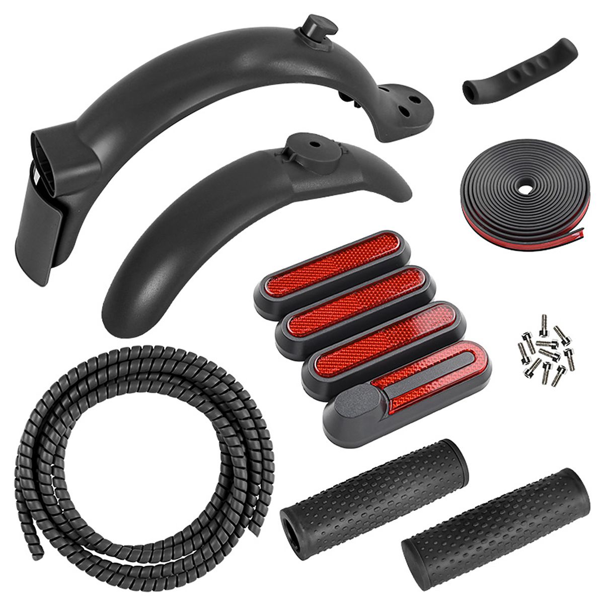 Electric Scooter Front Rear Fender Kit With Wheel Hub Shell