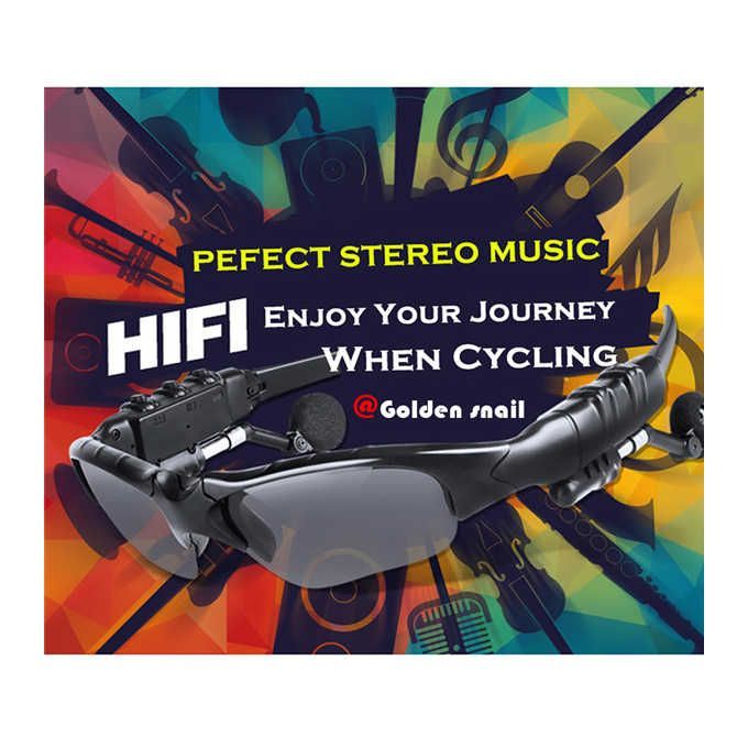 High End Audio FBI Glasses Bone Conduction Smart Headset Sweatproof Bluetooth Music Sunglasses