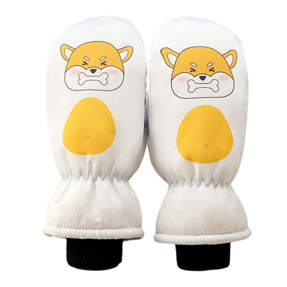 Non-slip Ski Gloves Cozy Cartoon Ski Gloves for Toddlers Waterproof