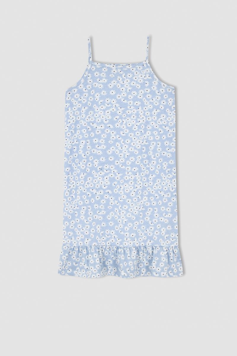 Girl Homewear Regular Fit Short Sleeve Dress -Blue