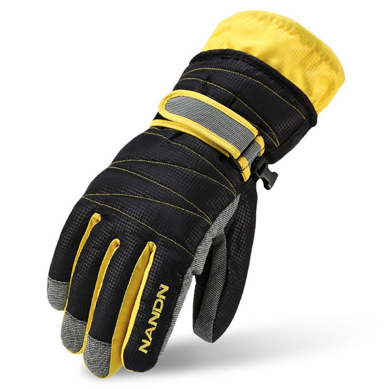 (Bk)Winter Warm Mountain Snowboard Ski Gloves Men Women Cold Snow Skiing Mittens Waterproof Sn GRE