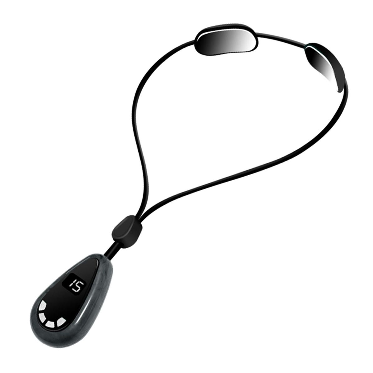 Portable Neck Massager with Neck Strap Shoulder Neck Pain Relief 6 Massage Modes 15 Intensity Levels 3 Constant Temperature Heat Therapy Digital Display Rechargeable