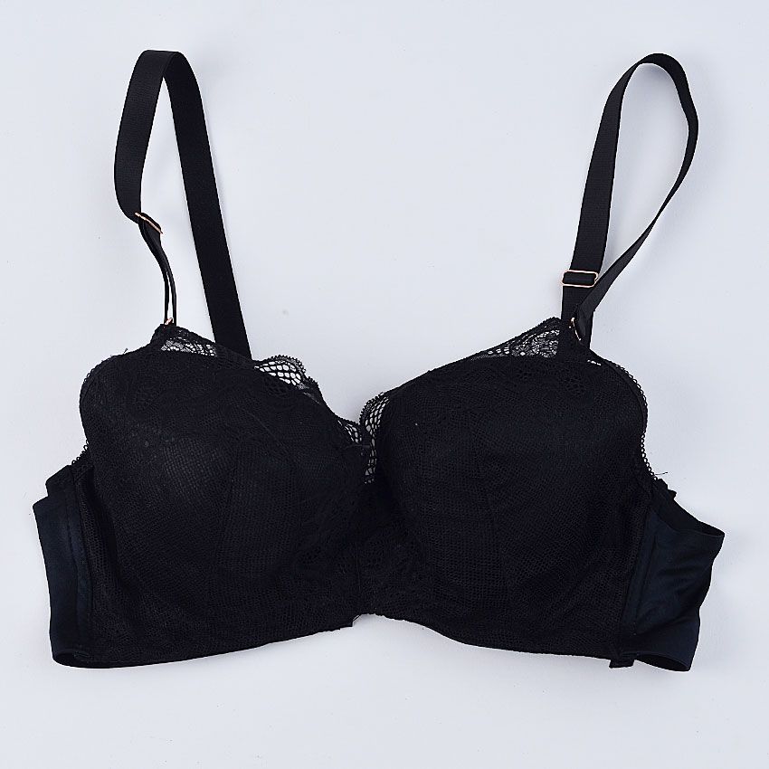 Chuns Black Sexy Lace Padded Push-Up Bra