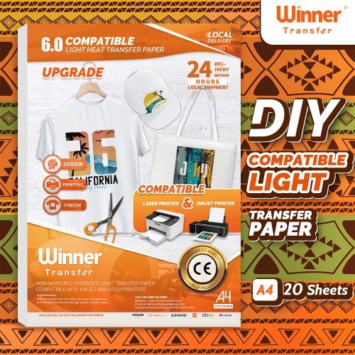 Inkjet&laser Light Heat Transfer Paper Printable Vinly For Heat Transfer Machine 100pcsA4