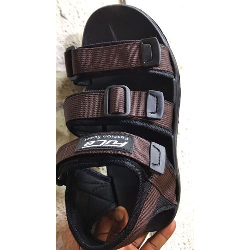 Mens Sandals Leather Slippers -Brown