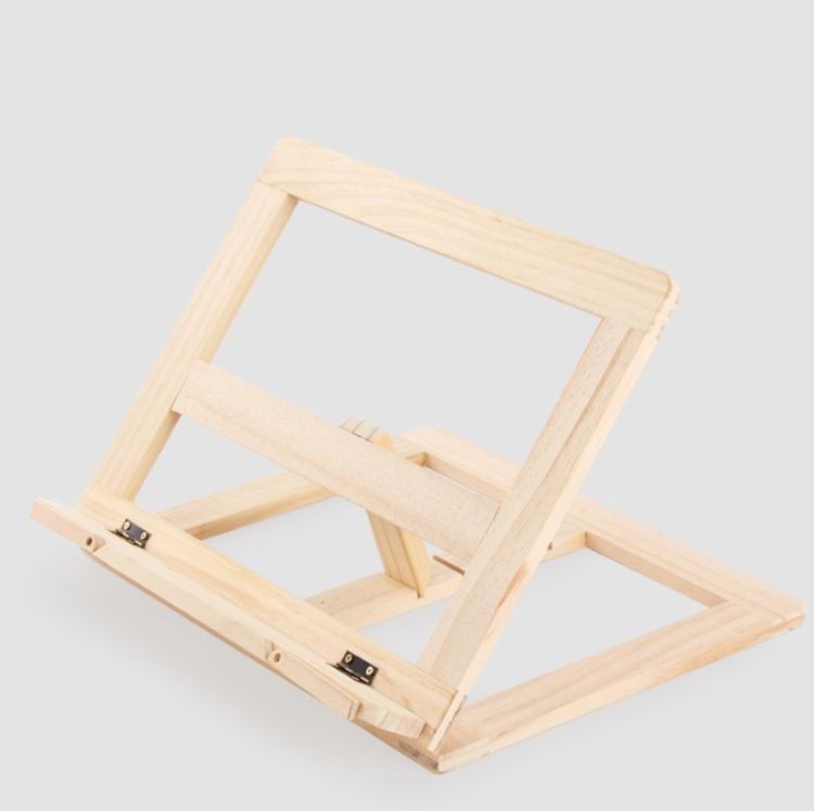 Notebook Stand Anti-myopia Book Stand, Colour: Log Wood Clip