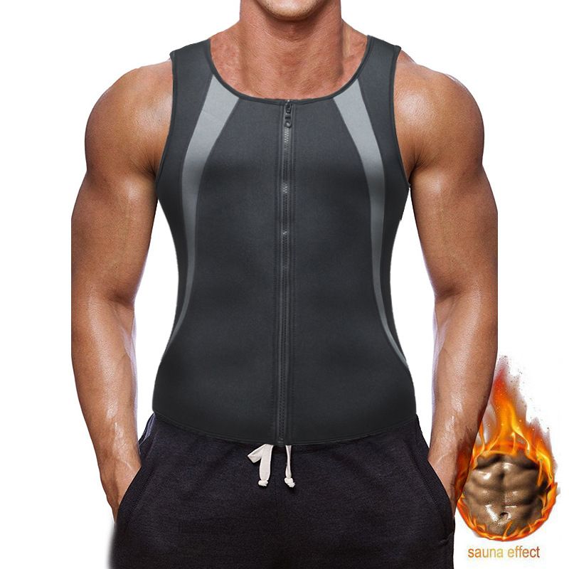 New Men's Belly Fat Burning Fitness Gym Sauna Vest