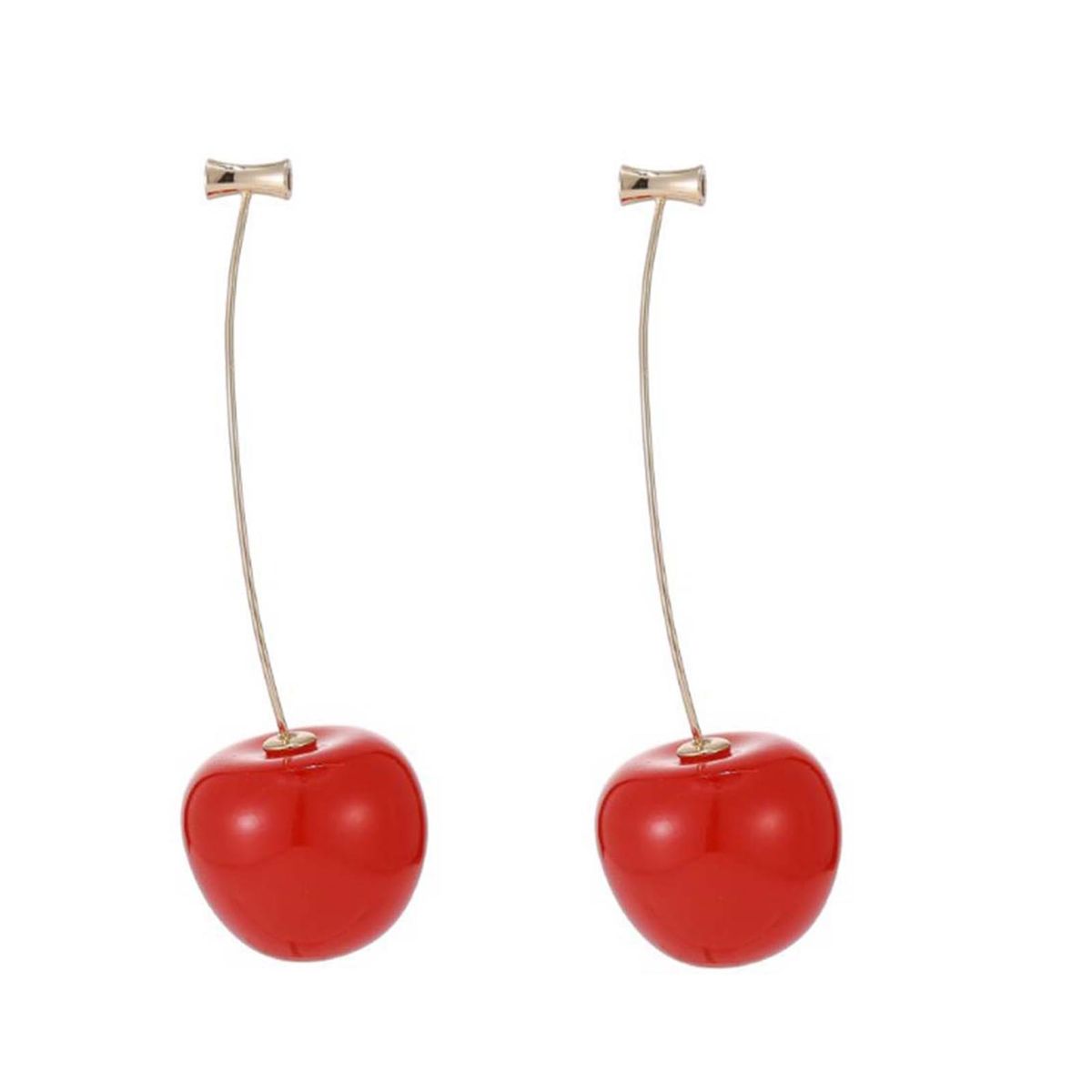 Earrings Sweet Cherry Shape Alloy Exquisite Jacket Ear-Red