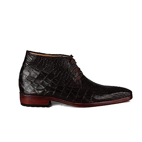 Men's Alligator Embossed Leather Skin Chukka Boot
