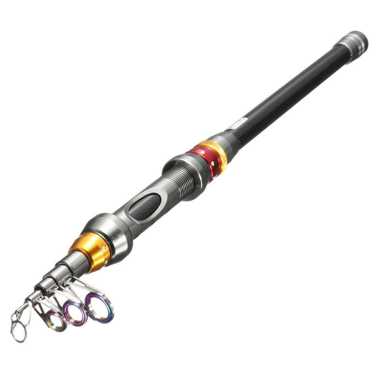 3.6M Portable Carbon Fiber Ultralight Travel Telescopic Rod Sea Spinning Pole 1.8m
