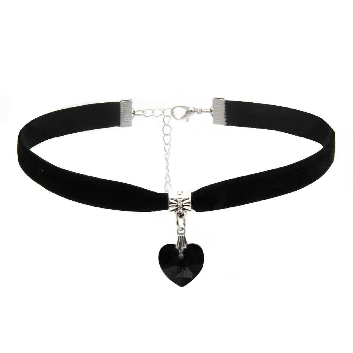 Choker Necklaces Adjustable Chic Faux Leather Vintage-Black