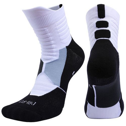 EU 46-48 US10.5-11.5 Unisex Professional Outdoor Sport Cycling Socks Basketball Football Soccer Running Trekking Socks Men Women(#white)
