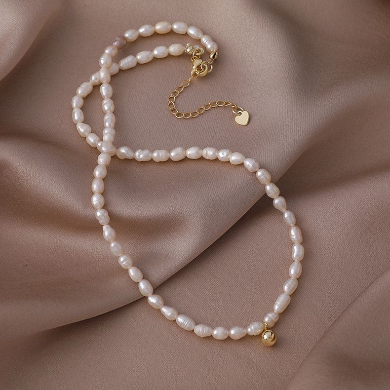 1 Piece/ Retro Freshwater Pearl Short Chain Necklace For Women