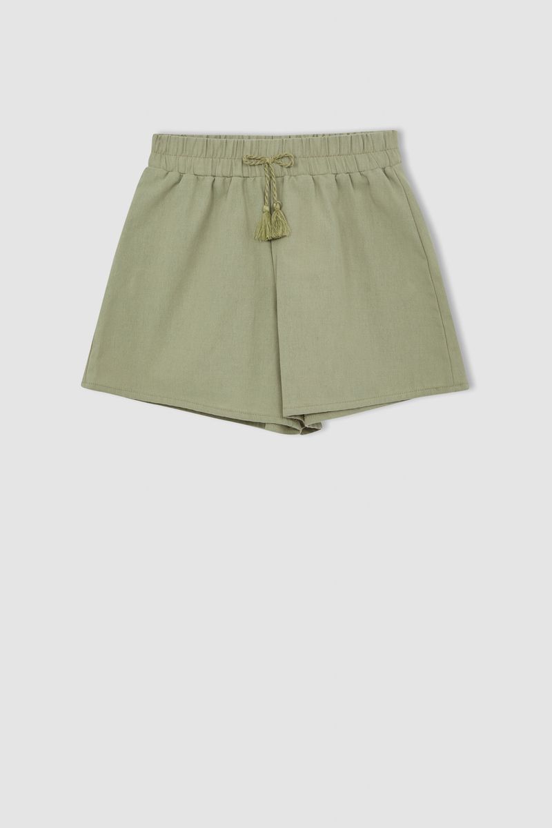 Girl Woven Short - Dark Green