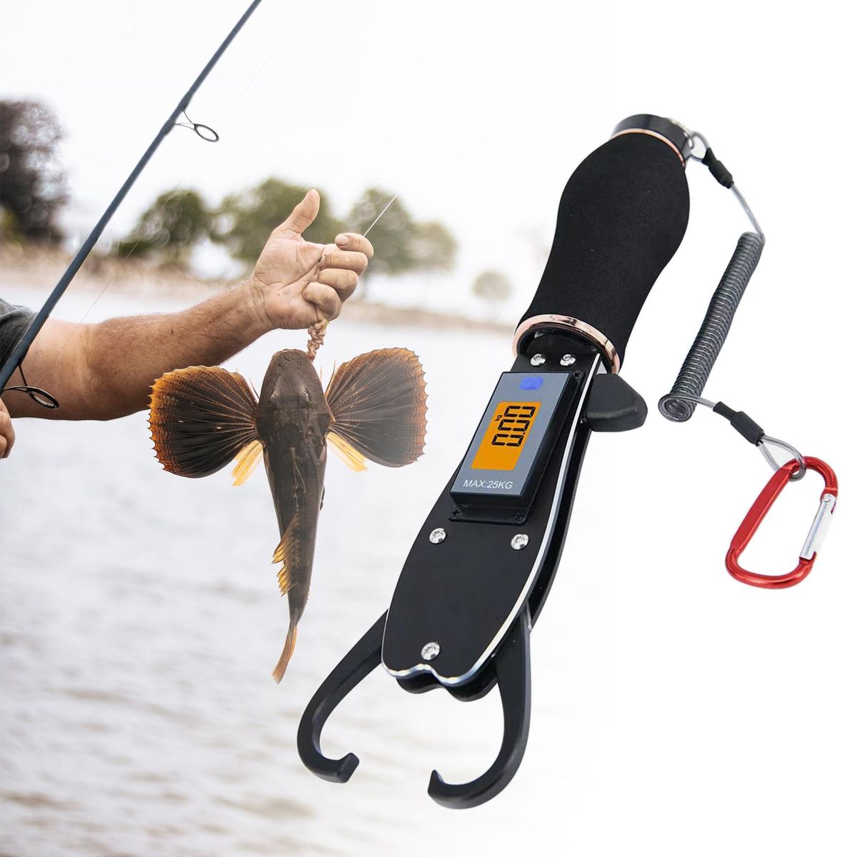 Fish Gripper For Fishing With Weight Scale Portable