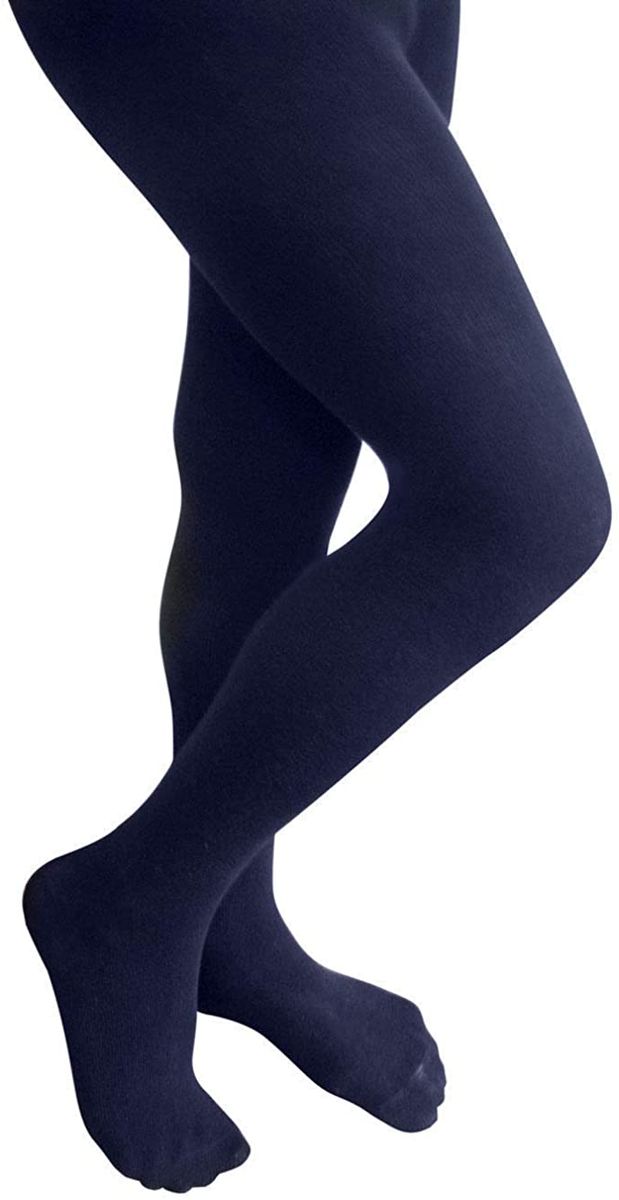2 Pack Girls Velvet Pantyhose/Popsocks- Navy Blue