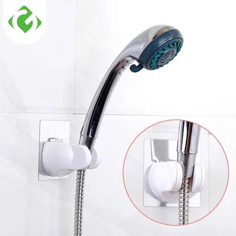 BathroomTools Accessary Adjustable Wall Mount Bathroom Shower Head Holder Base Shower Room Arm Swivel Seat Movable Fixed Bracket