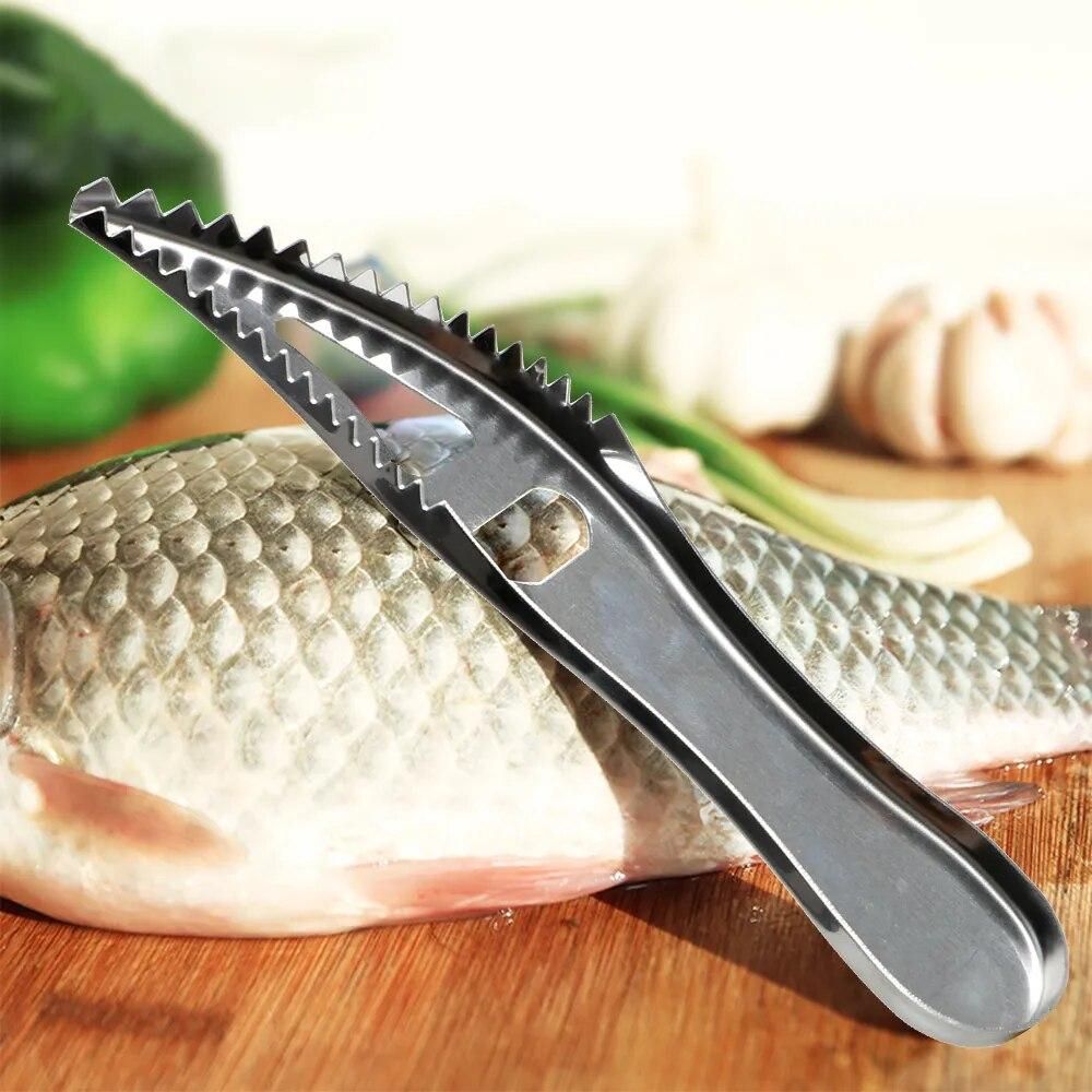 Fish Scale Planer Kitchen Accessories Scaler Brush Stainless Steel Fish Skin Scraper Seafood Tools Peeler Remover