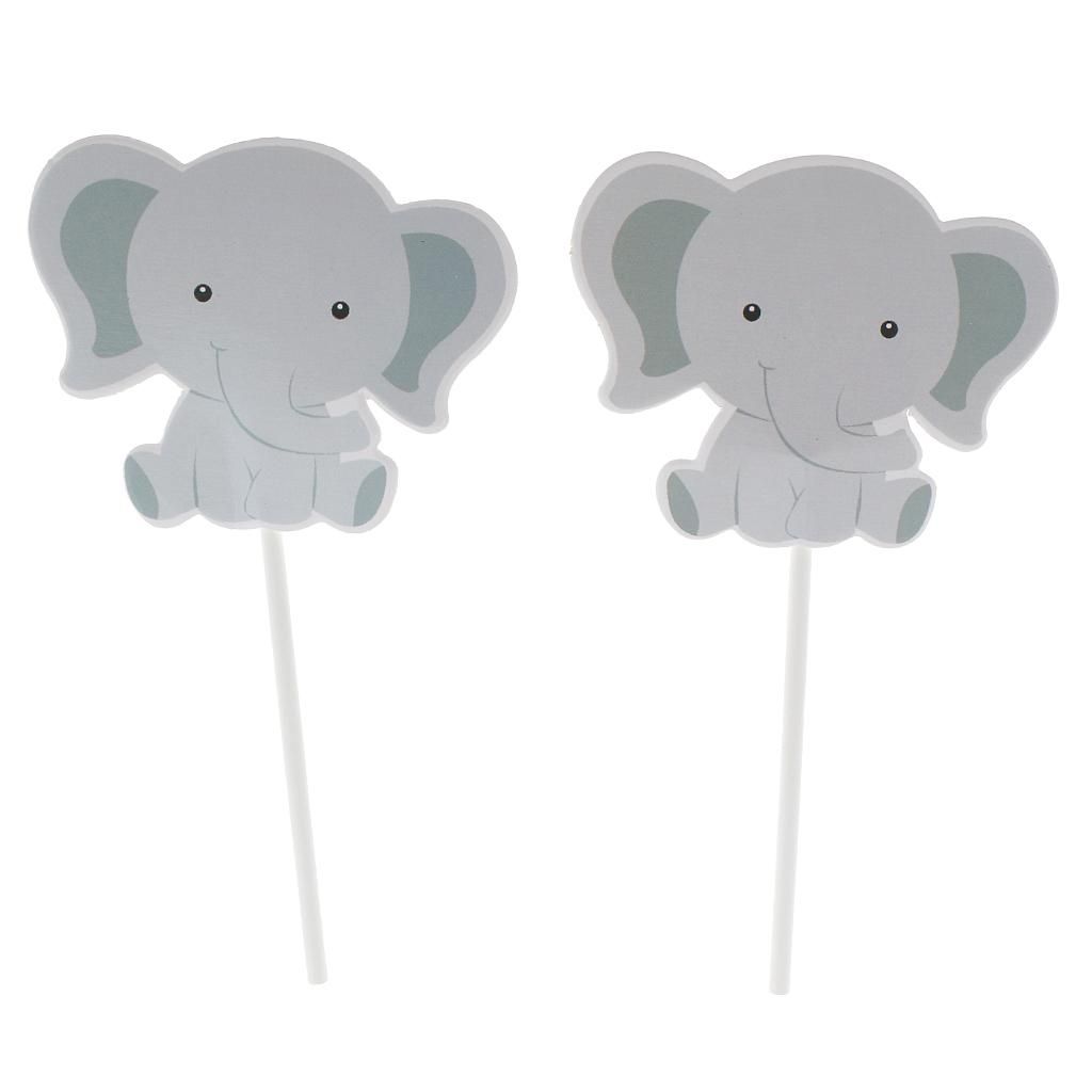 24 Pieces Cute Cartoon Toppers+10pcs Unicorn Multicolor