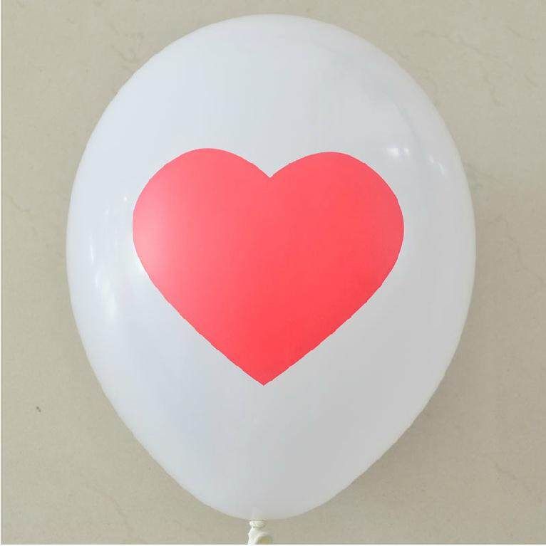 100pcs12inch Proposal Valentine Wedding Heart Balloons Red Heart On White Background