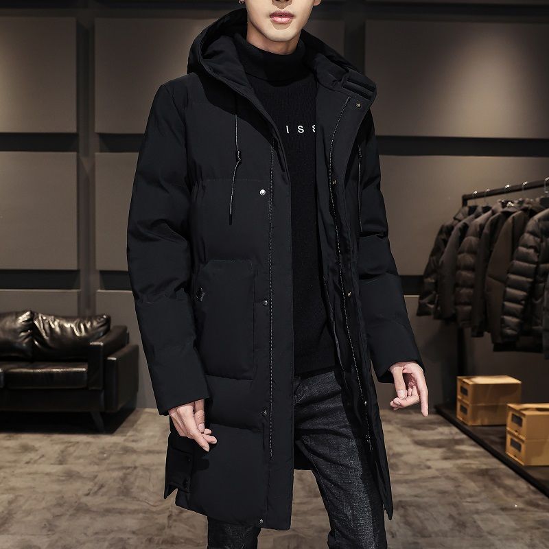 2023 New High Quality Cotton Clothing Fashion Men's Warm Mountaineering Coat Waterproof Jacket Black