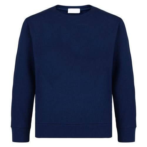 Plain Navyblue Round Neck Sweatshirt