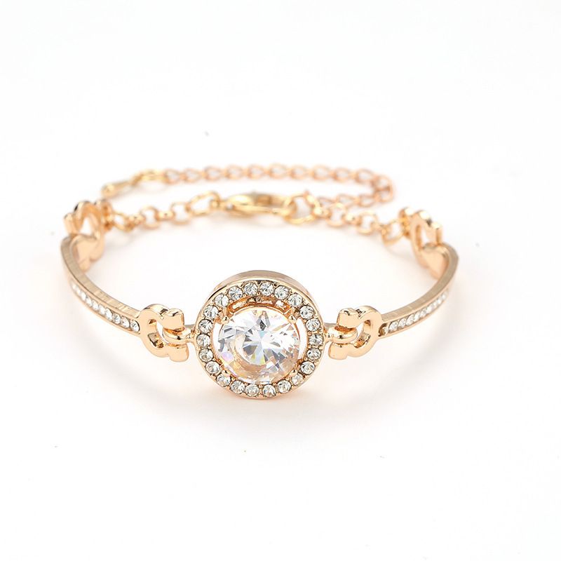 Sterling Silver Bracelet With Cubic Zirconia Hamsa Adjustable Chain Bracelets Women Elegant Jewelry