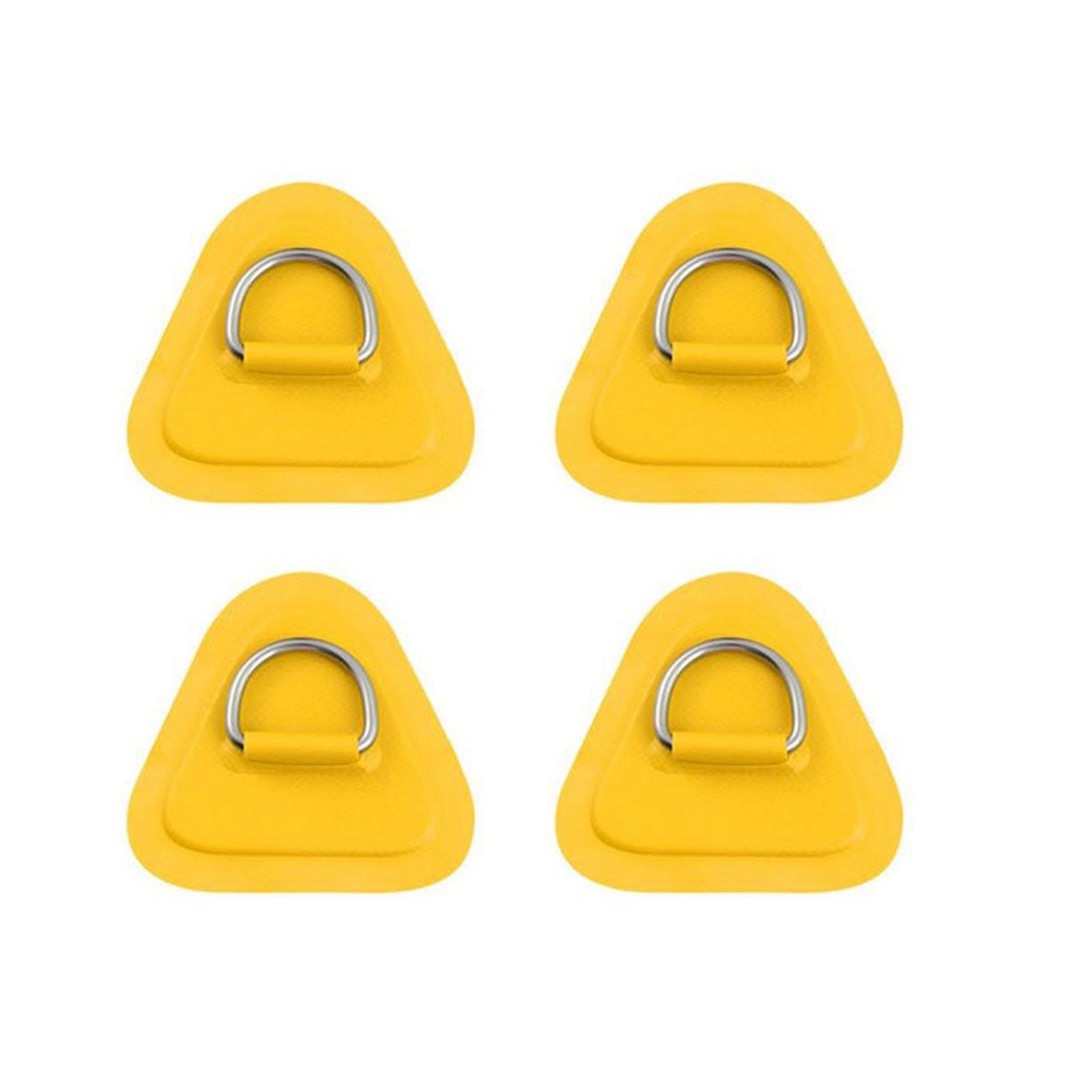 4Pcs Boat Patch Buckle D-shaped SUP Paddle Board Elastic Rope Fixing Buckle Yellow