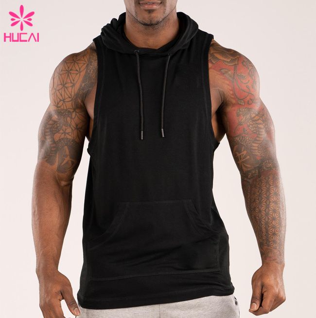 Black Men Hoodie Gym Wear.