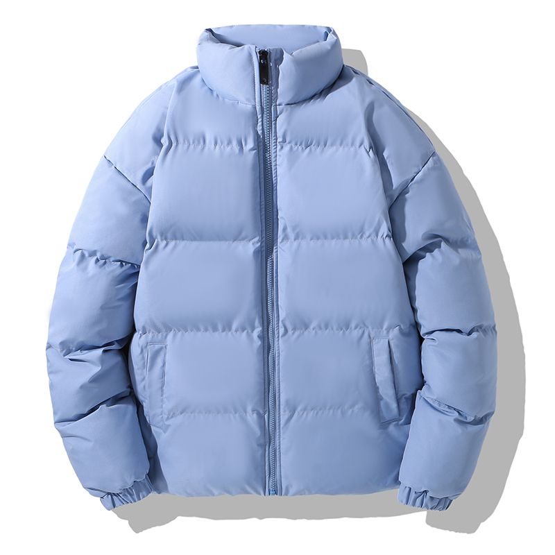 2023 New High Quality Couple Cotton Clothes Fashion Unisex Bread Jackets Waterproof Jackets For Men Blue