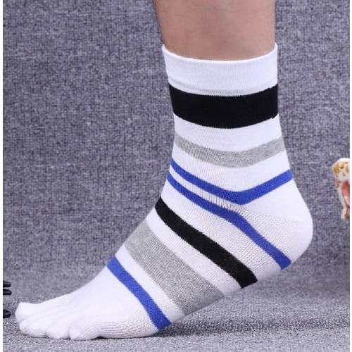 Five Toe Running, Exercise And Casual Socks - White