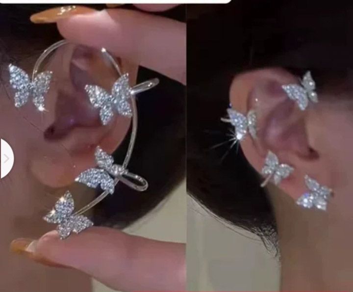 One Sided Butterfly Clip On Earring
